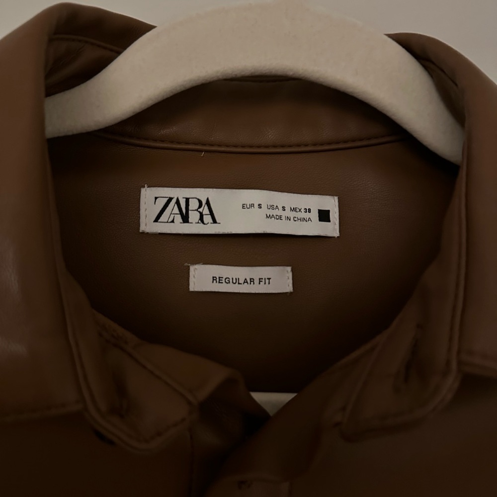Zara Button Down Leather Jacket - image 6